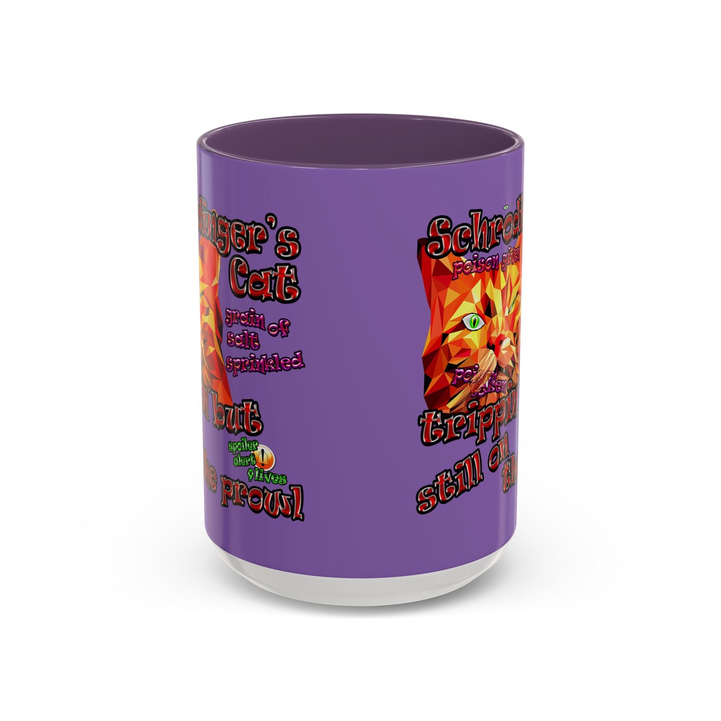 schrodinger's cat - Accent Mug (light purple)
