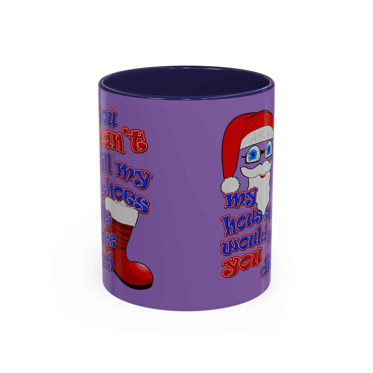 santa's shoes - Accent Mug (light purple)