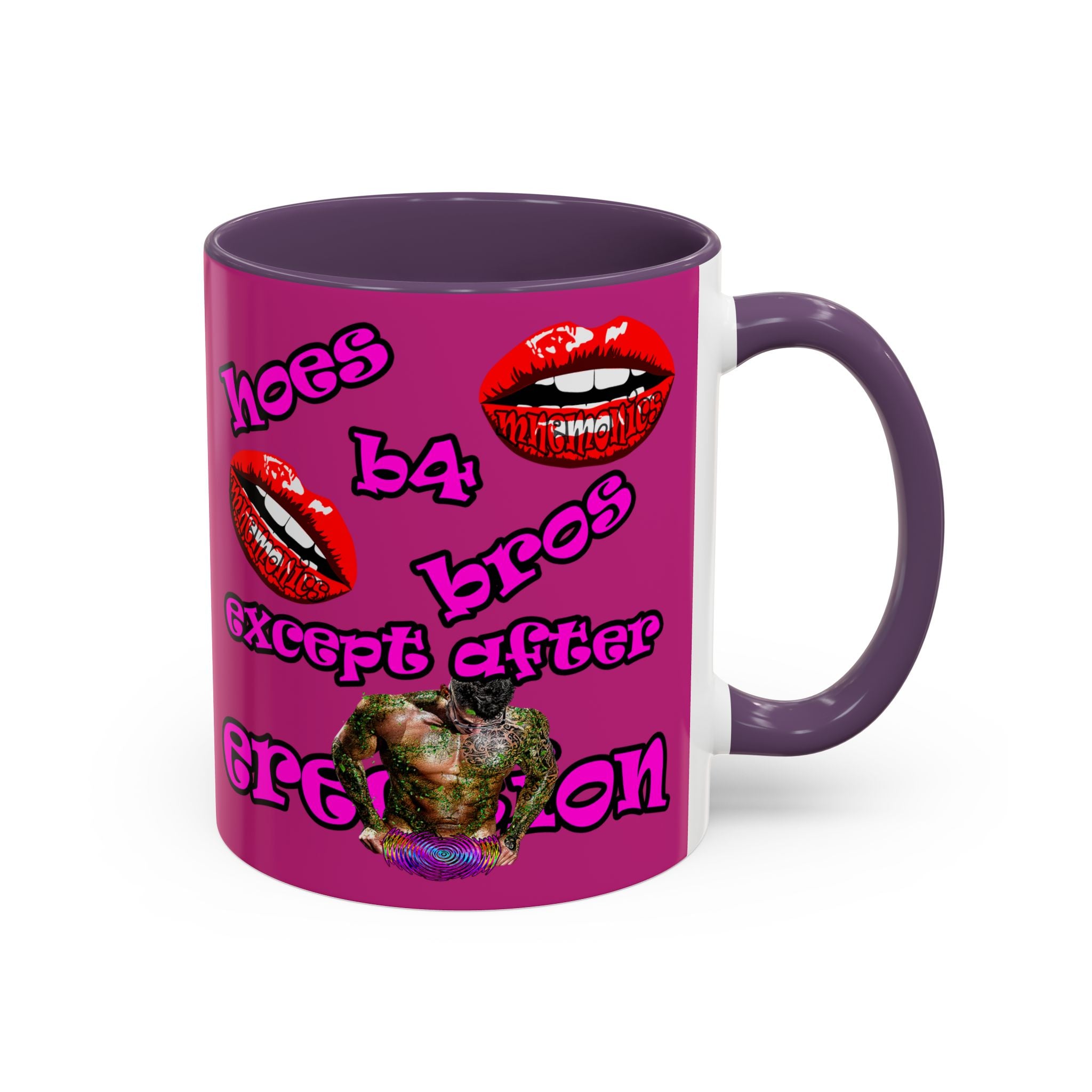hoes b4 bros - Accent Mug (pink)