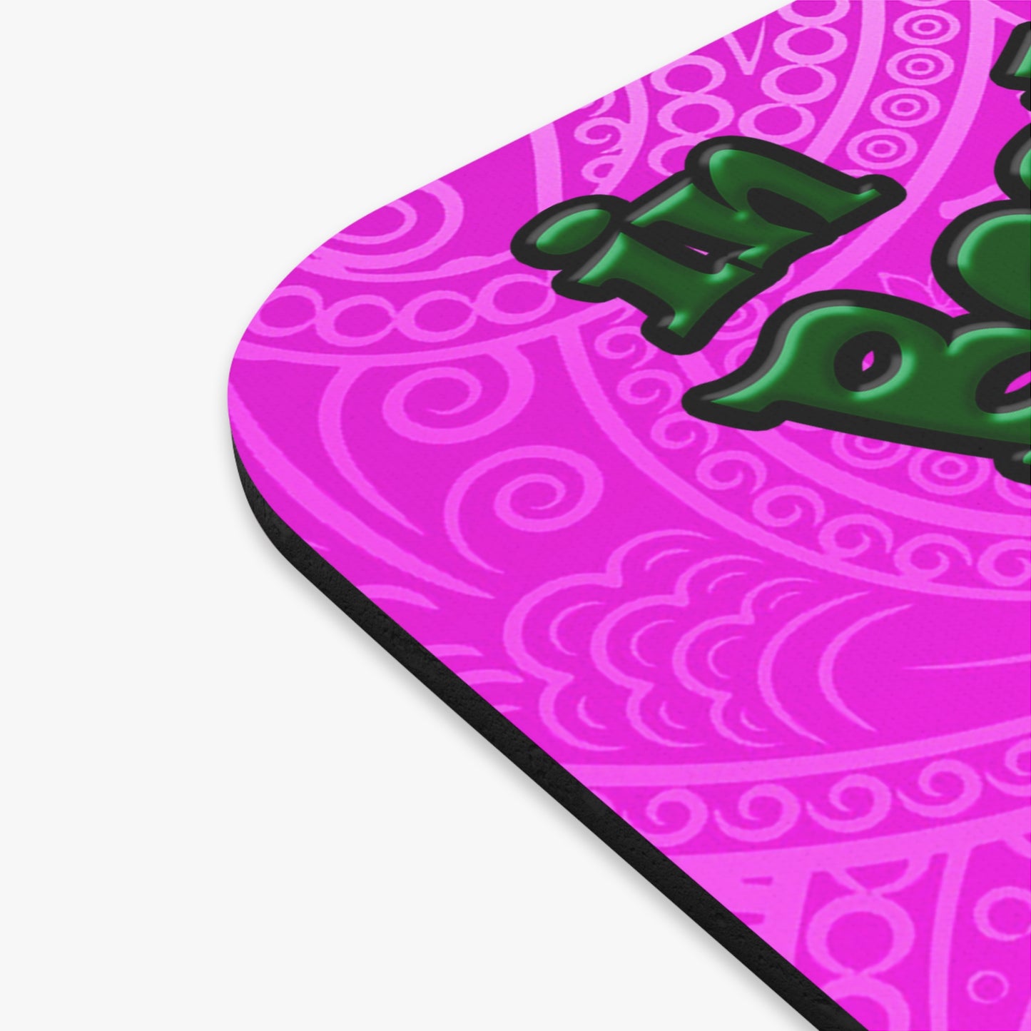 celtics logo - Mouse Pad (Rectangle) (pink swirl)