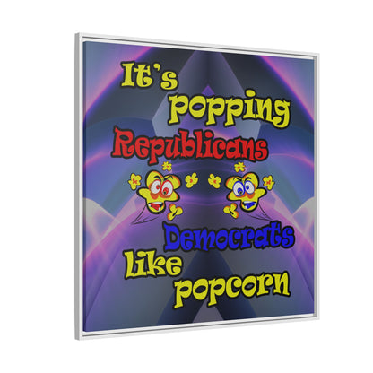 popping like popcorn - framed canvas art (grey-pink wave)