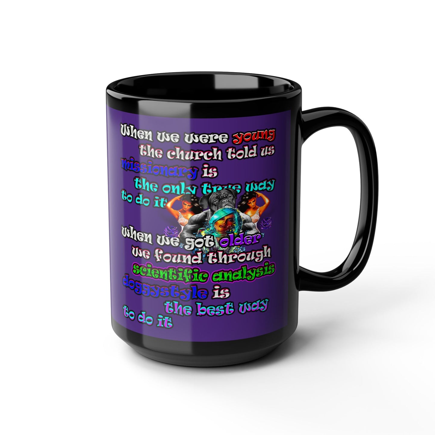 doggystyle - Black Mug (purple)