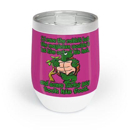 turtle race - Chill Wine Tumbler (pink)