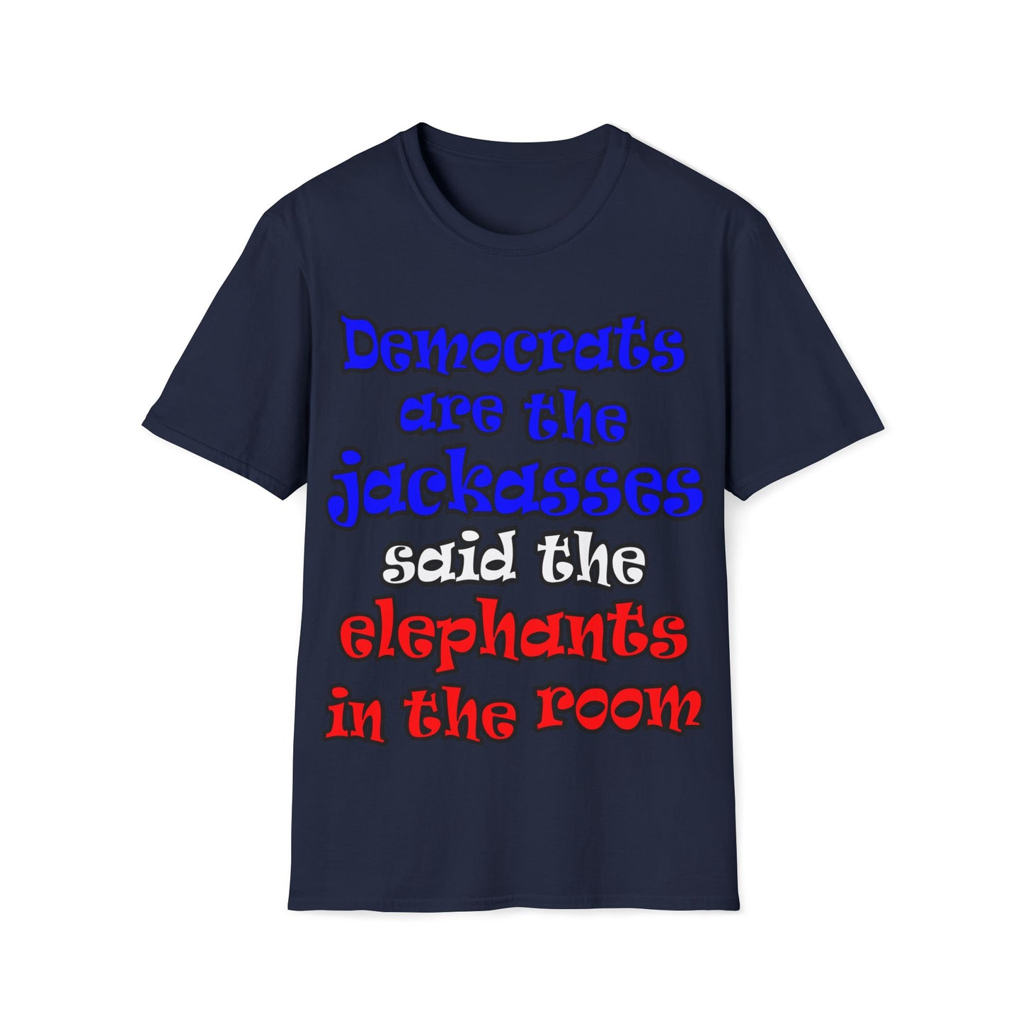 donkeys and elephants - Unisex Softstyle T-Shirt