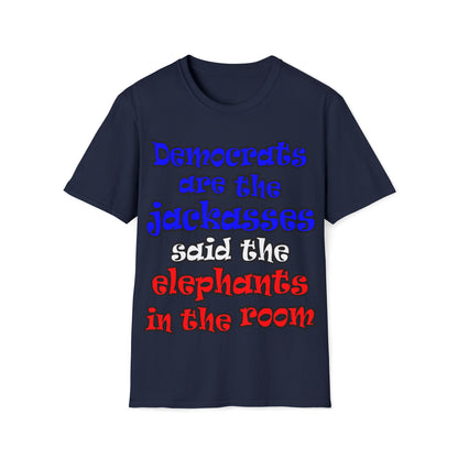 donkeys and elephants - Unisex Softstyle T-Shirt