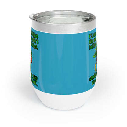 turtle race - Chill Wine Tumbler (turquoise)