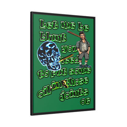 og - framed canvas art (dark green)