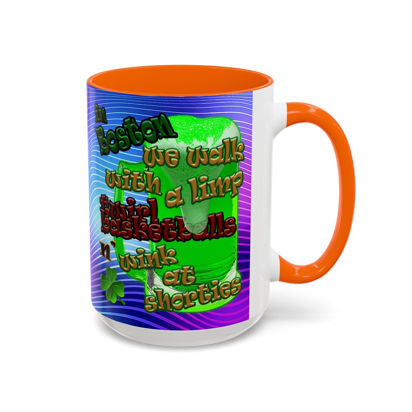celtics logo - Accent Mug (purple wave)