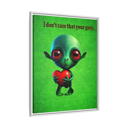 I don't care that your grey - framed canvas art (green turf)