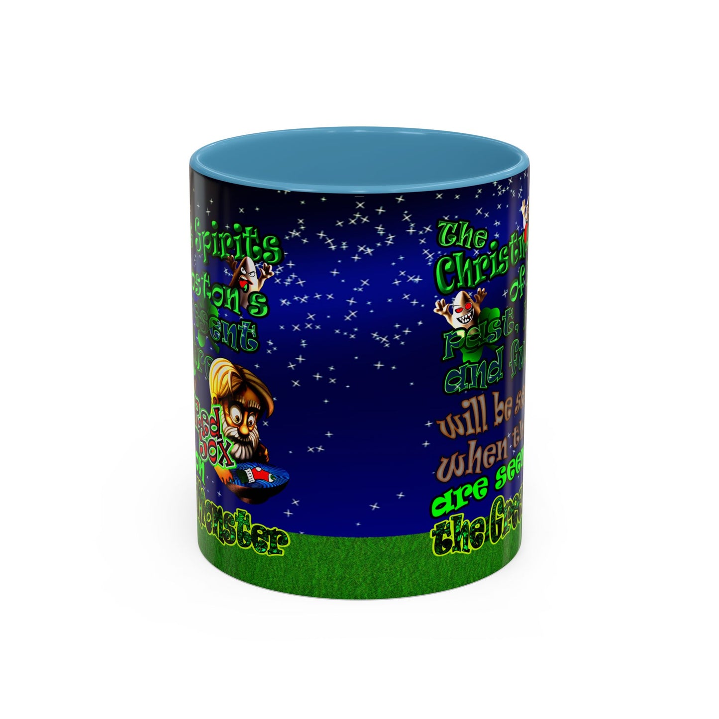christmas spirits of boston - Accent Mug ('snoops' background)