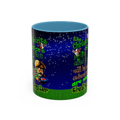 christmas spirits of boston - Accent Mug ('snoops' background)