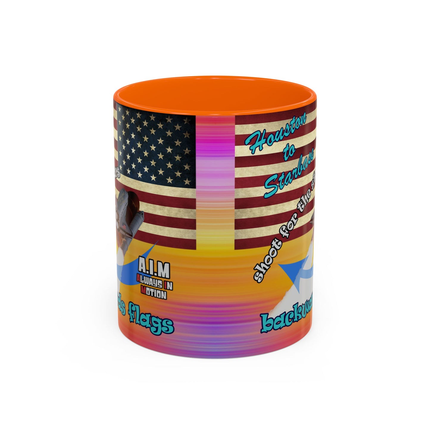 shoot for the stars - Accent Mug (color blur)