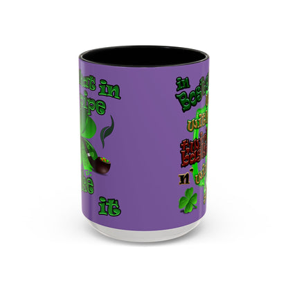 celtics logo - Accent Mug (light purple)