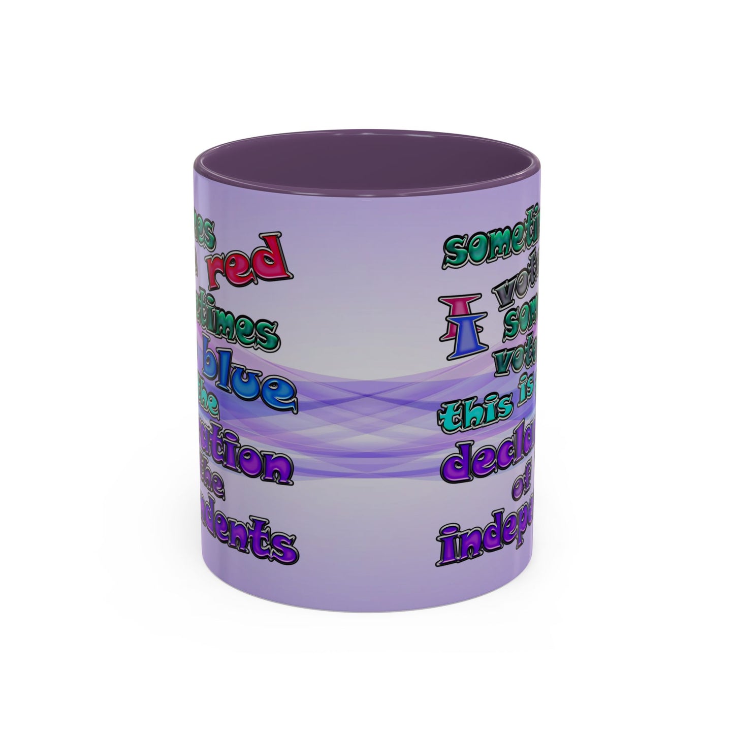 declaration of the independents - Accent Mug (light blue-pink wave)