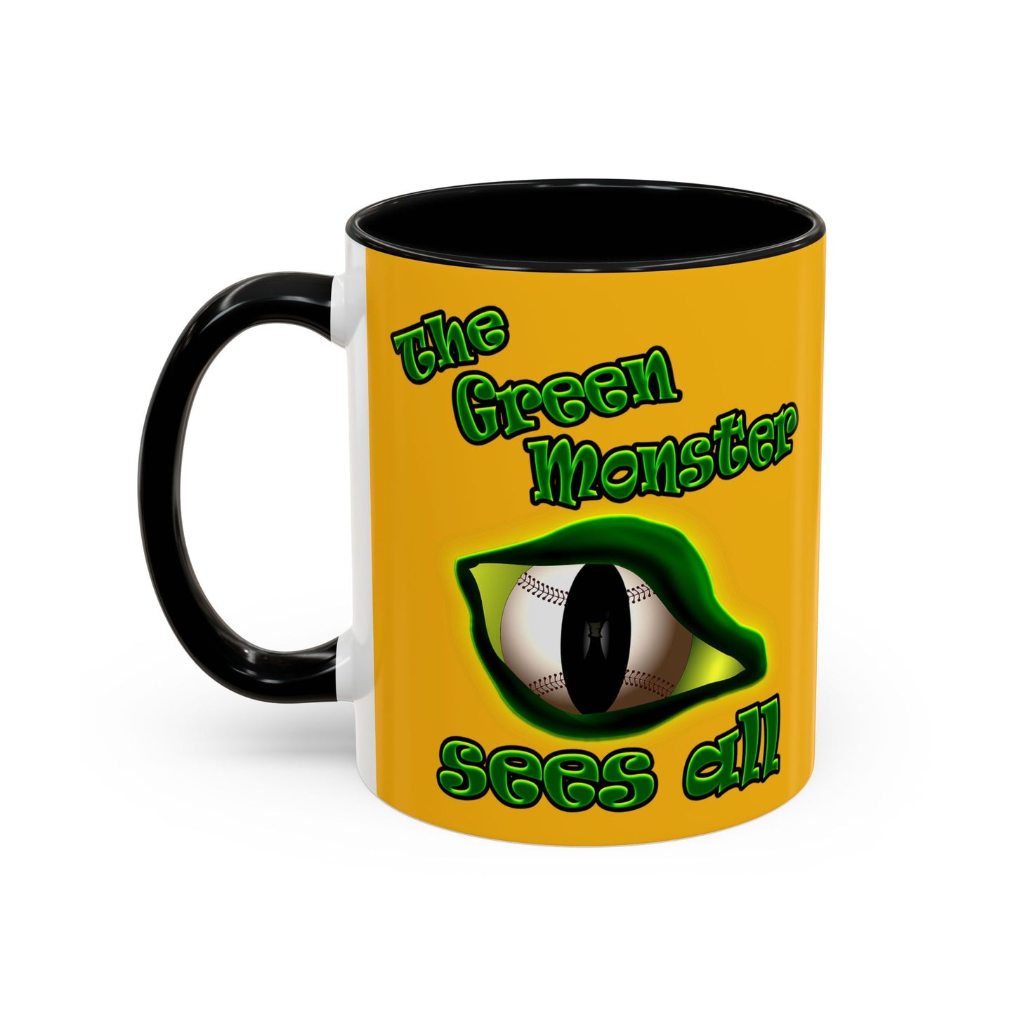 green monster - Accent Mug (yellow)
