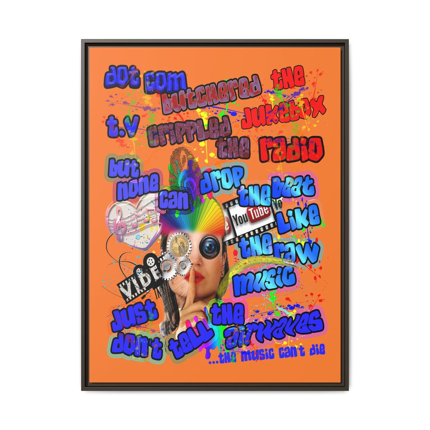drop the beat - framed canvas art (crusta)