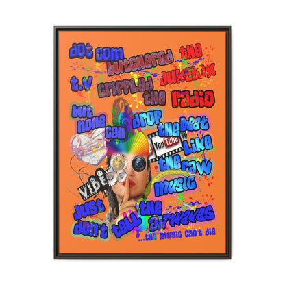 drop the beat - framed canvas art (crusta)
