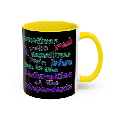 declaration of the independents - Accent Mug (black)