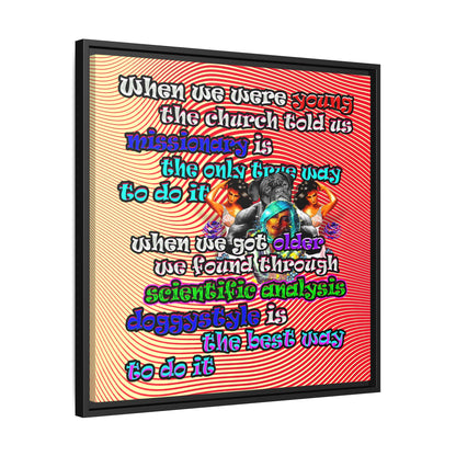 doggystyle - framed canvas art (yellow-orange wave)