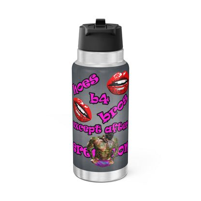 hoes b4 bros - Gator Tumbler, 32oz  (grey-light grey)