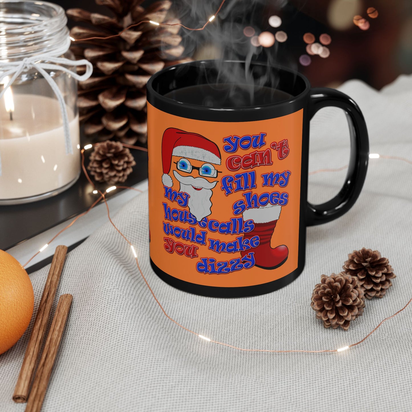 santa's shoes - Black Mug (crusta)