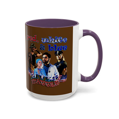 rw&b lives matter - Accent Mug (brown)
