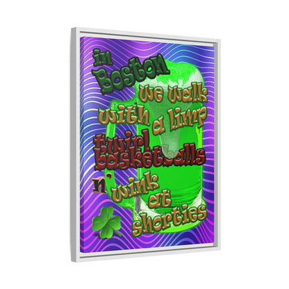 celtics logo - framed canvas art (purple wave)