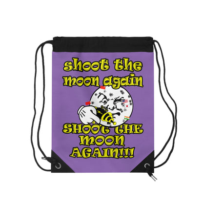 shoot the moon again - Drawstring Bag (light purple)