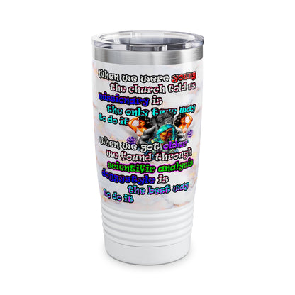 doggystyle - Ringneck Tumbler, 20oz (white marble)