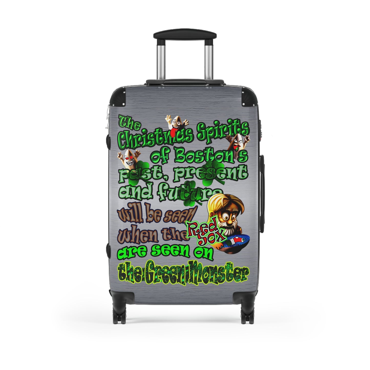 christmas spirits of boston - Suitcase (brushed nickel)