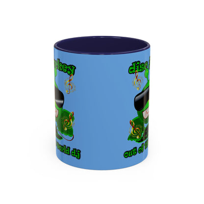 disc jockey - Accent Mug (light blue)