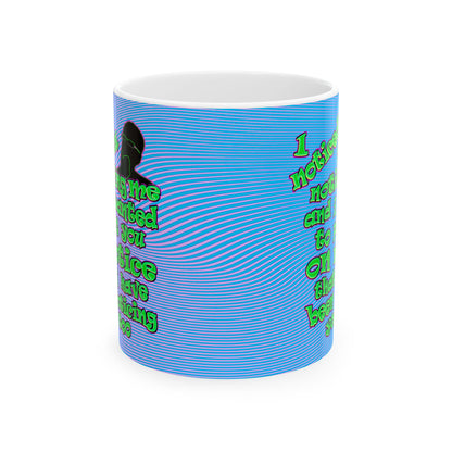 noticed you noticing - White Mug (light blue-purple wave)