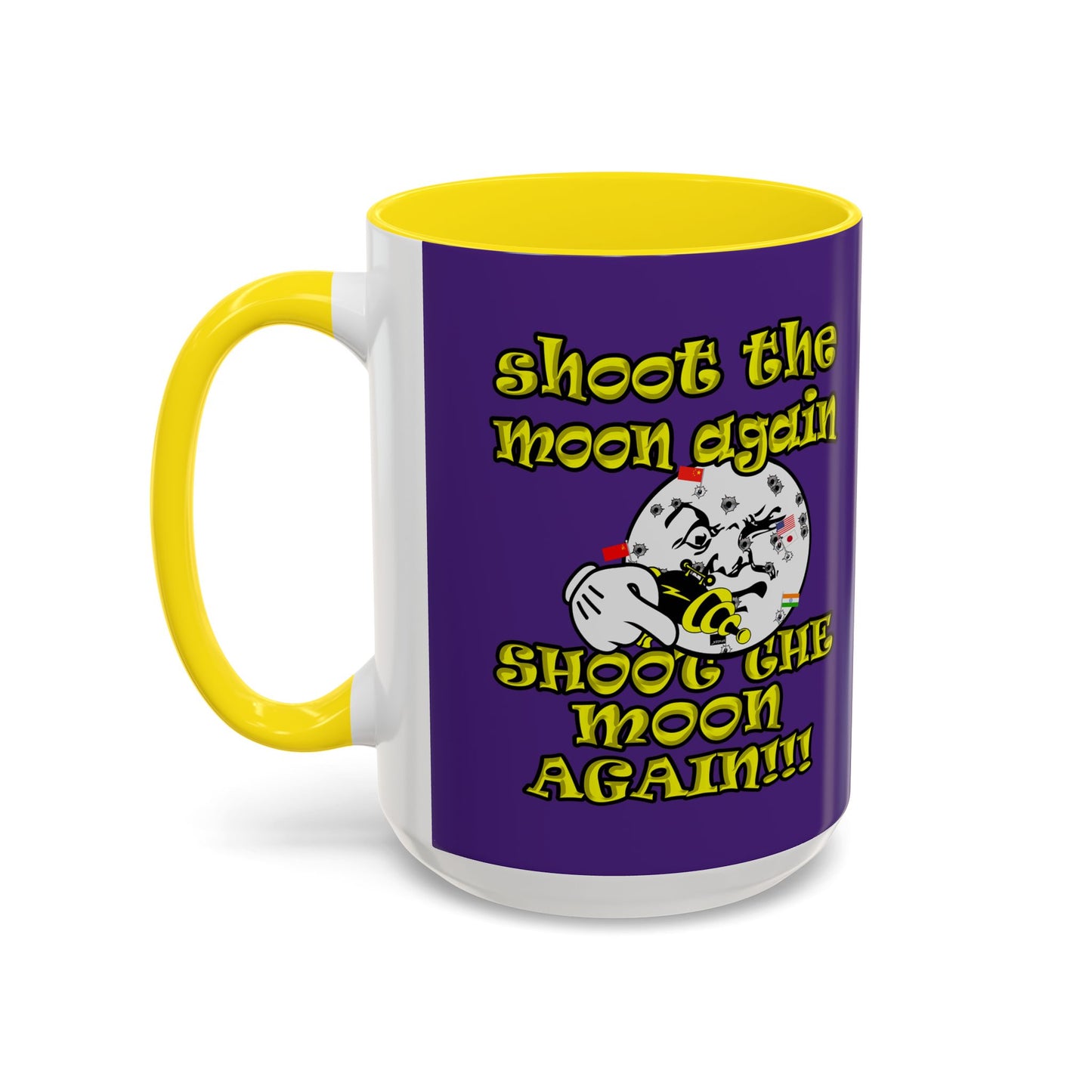 shoot the moon again - Accent Mug (purple)