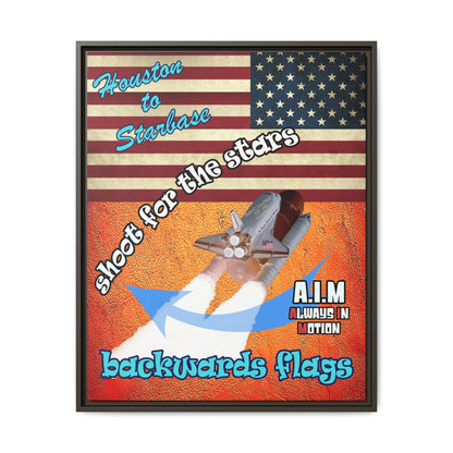 shoot for the stars - framed canvas art (burnt orange)