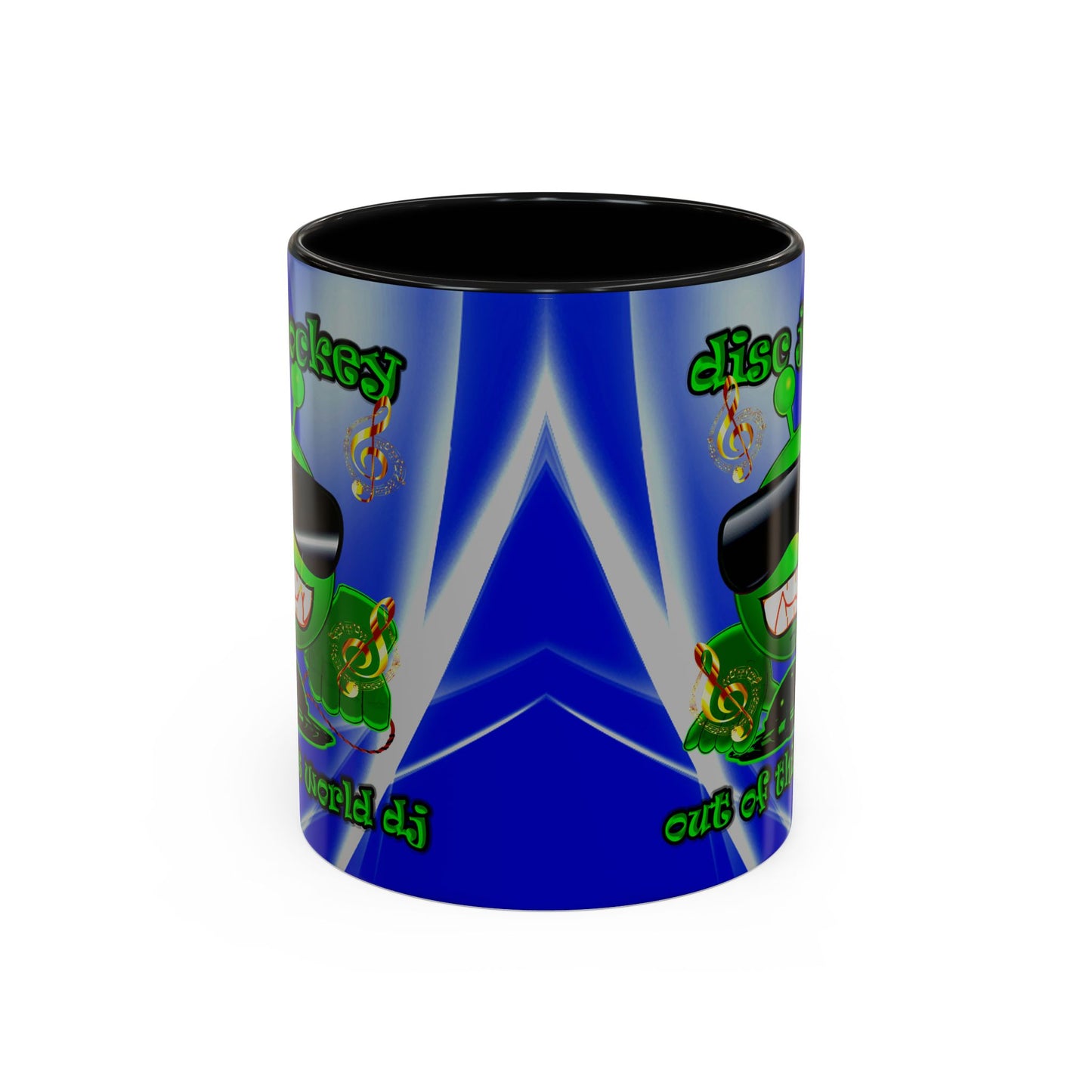 disc jockey - Accent Mug (blue-white wave)
