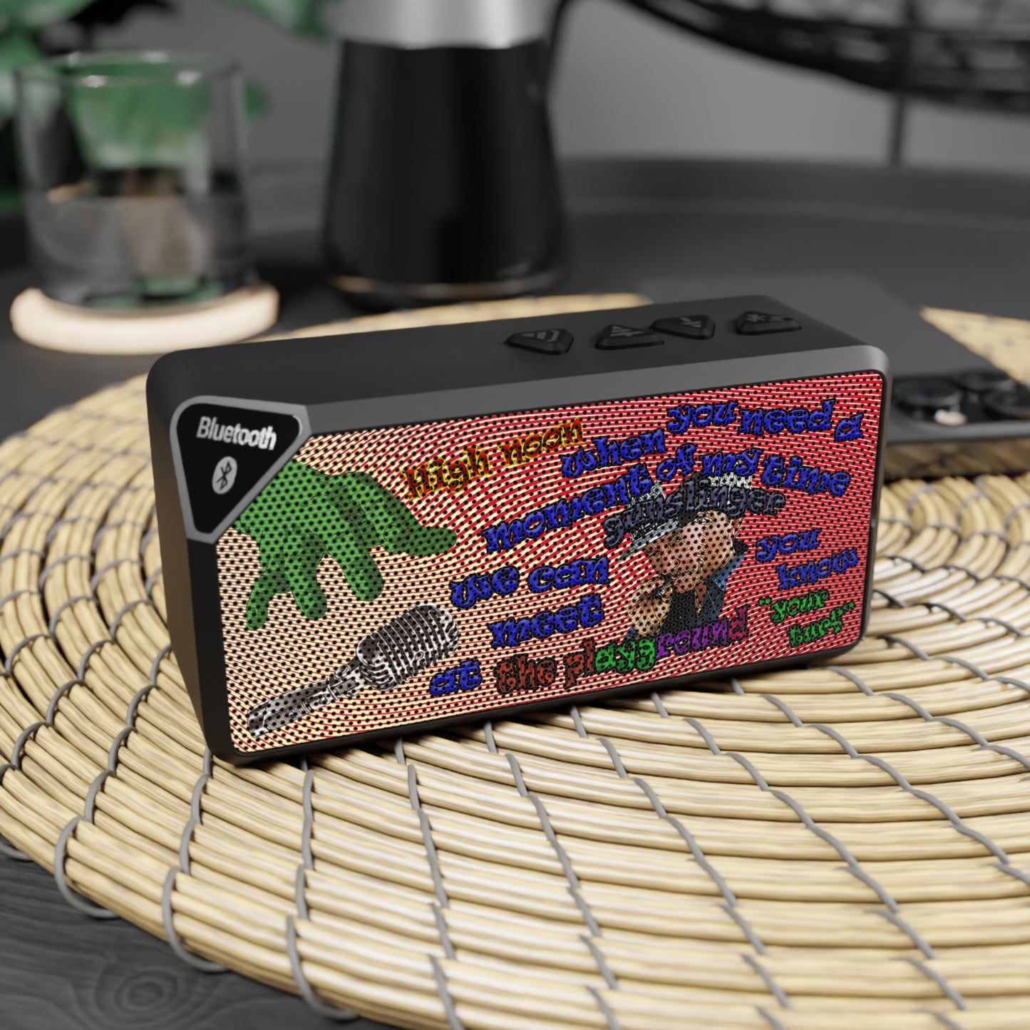 high noon - Jabba Bluetooth Speaker (yellow-orange wave)