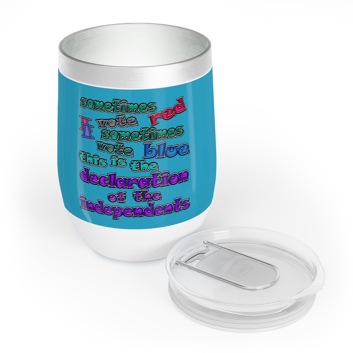 declaration of the independents - Chill Wine Tumbler (turquoise)