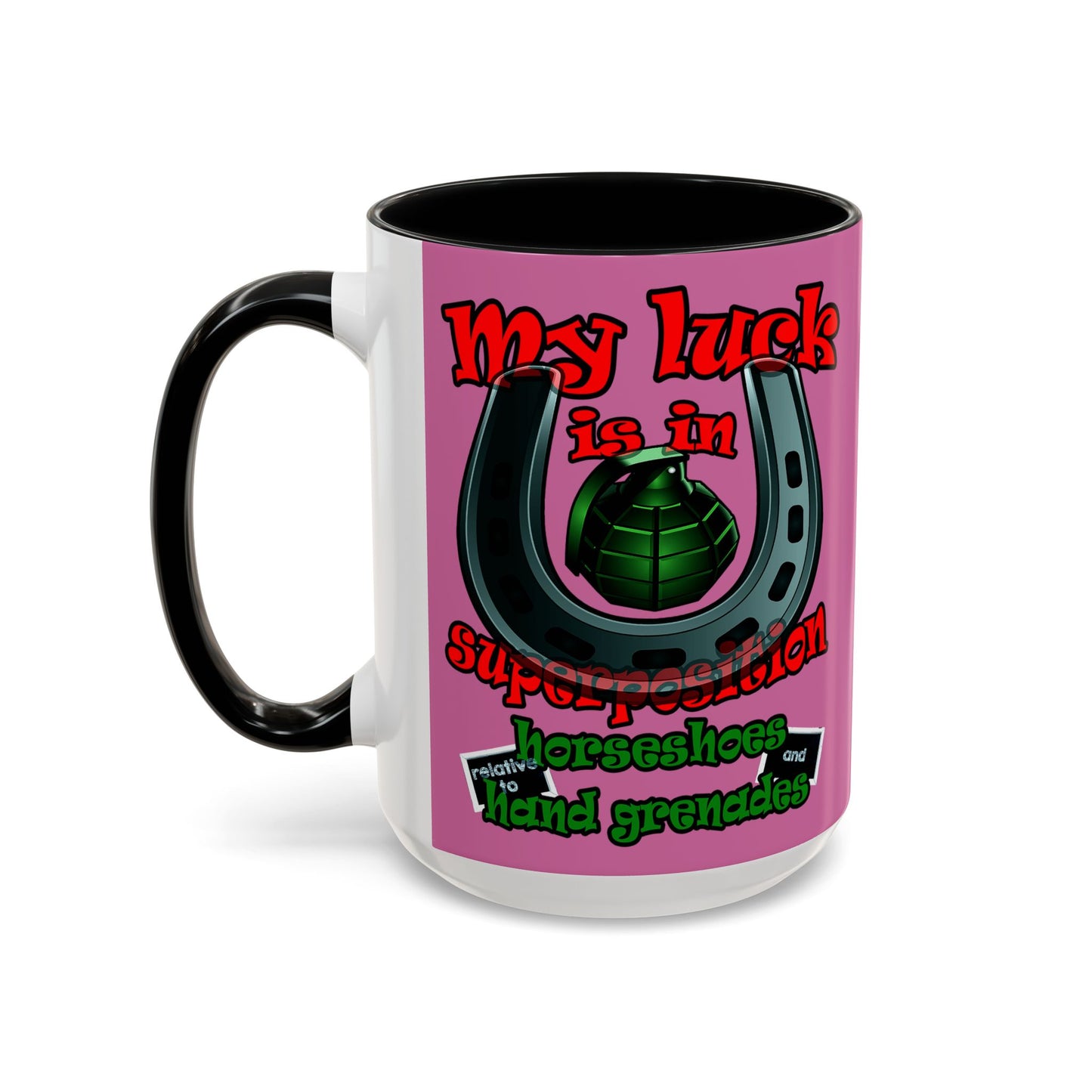 my luck - Accent Mug (light pink)