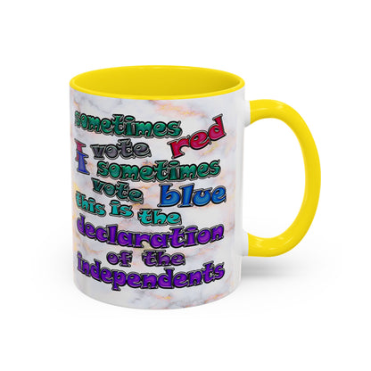 declaration of the independents - Accent Mug (white marble)