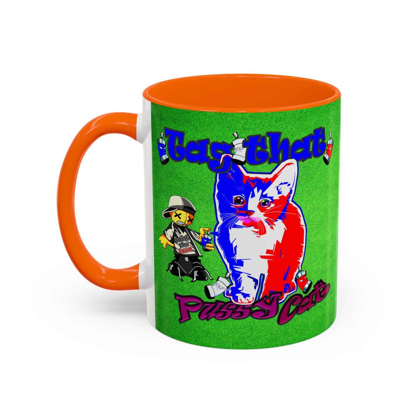 tag that - Accent Mug (green turf)