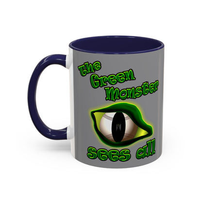 green monster - Accent Mug (grey)