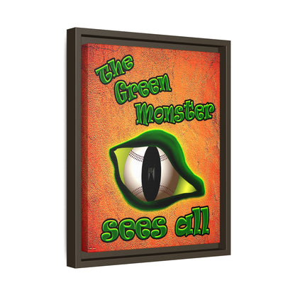 green monster - framed canvas art (burnt orange)
