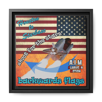 shoot for the stars - framed canvas art (burnt orange)