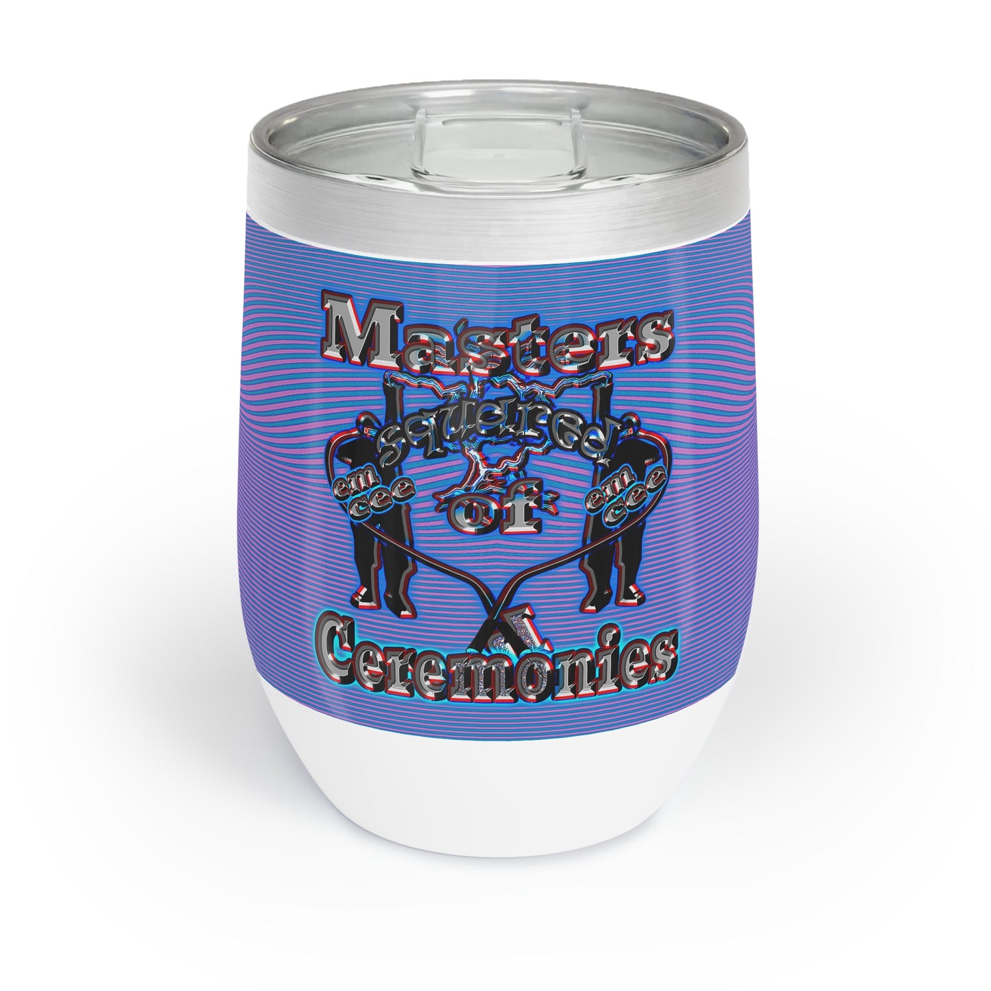 em cee squared - Chill Wine Tumbler (light blue-purple wave)