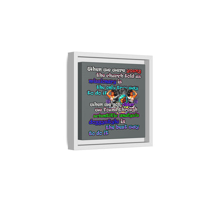 doggystyle - framed canvas art (dark grey)