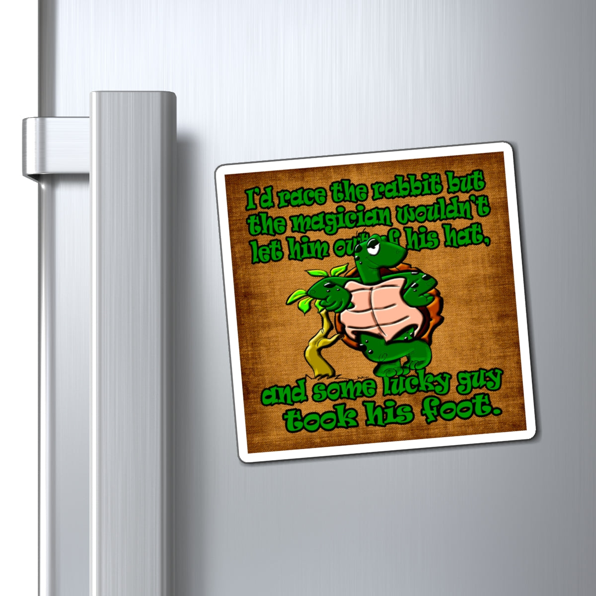 turtle race - Magnets - (brown papyrus)