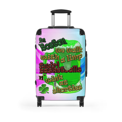 celtics logo - Suitcase (light blue-pink wave)