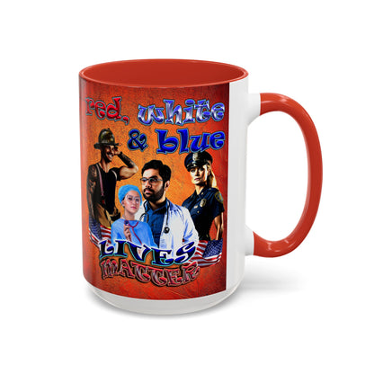 rw&b lives matter - Accent Mug (burnt orange)