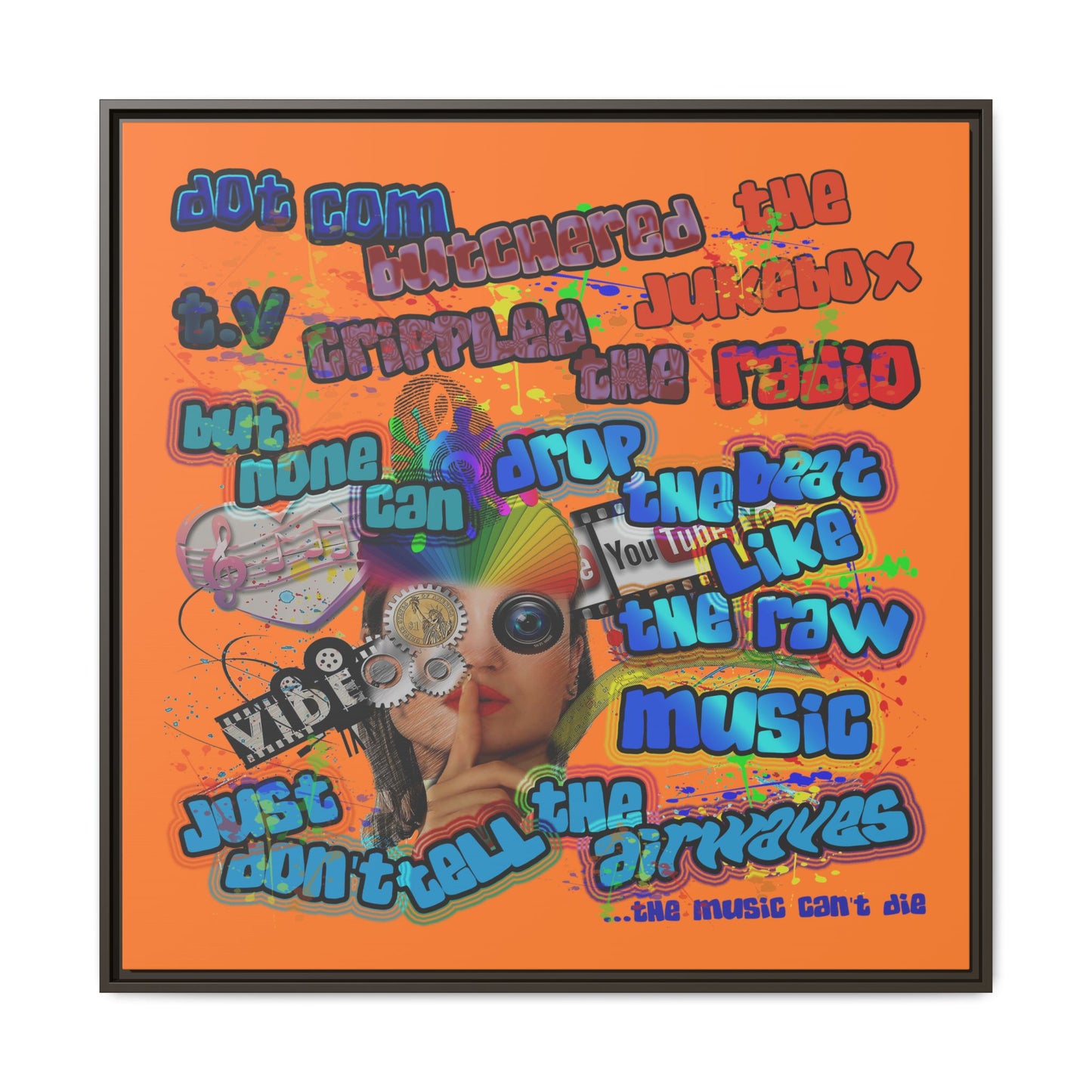 drop the beat - framed canvas art (crusta)