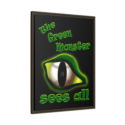 green monster - framed canvas art (black)